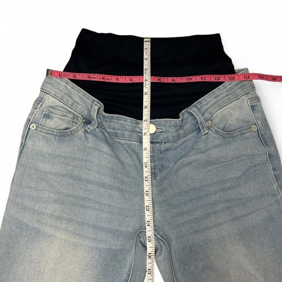Time & Tru faded wash blue maternity straight leg jeans size small - Picture 6 of 8